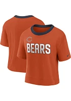Nike Chicago Bears Womens Orange Fan High Short Sleeve T-Shirt