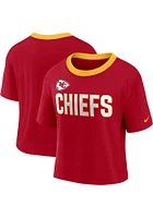 Nike Kansas City Chiefs Womens Red Fan High Short Sleeve T-Shirt