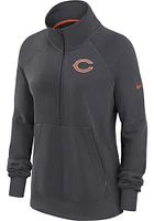 Nike Chicago Bears Womens Charcoal Premium Qtr Zip Pullover