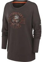 Nike Cleveland Browns Womens Brown Playback Crew Sweatshirt