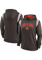 Nike Cleveland Browns Womens Brown Sideline Hooded Sweatshirt