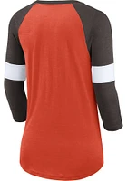 Nike Cleveland Browns Womens Orange Football Pride LS Tee