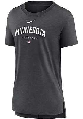 Nike Minnesota Twins Womens Charcoal Triblend Short Sleeve T-Shirt