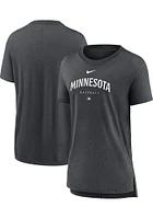 Nike Minnesota Twins Womens Charcoal Triblend Short Sleeve T-Shirt
