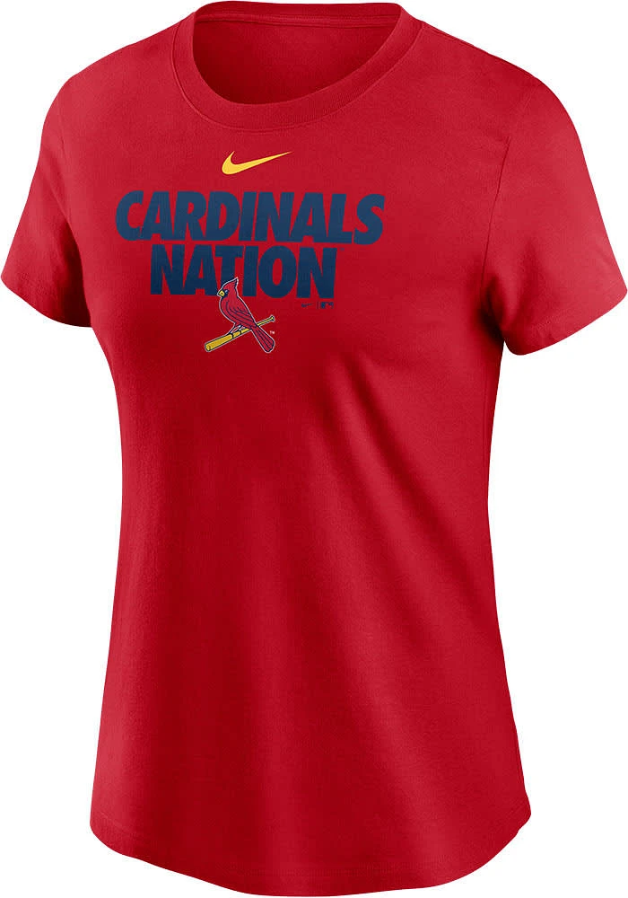 Nike St Louis Cardinals Womens Red Local Short Sleeve T-Shirt