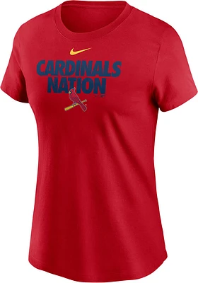 Nike St Louis Cardinals Womens Red Local Short Sleeve T-Shirt