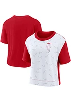 Nike Philadelphia Phillies Womens White Boxy Short Sleeve T-Shirt