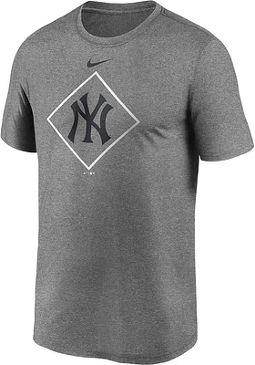 Nike New York Yankees Grey Legend Icon Short Sleeve T Shirt