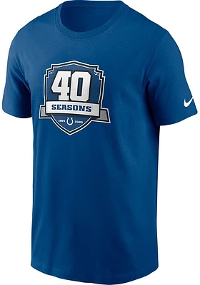 Nike Indianapolis Colts Blue 40th Anniversary Short Sleeve T Shirt