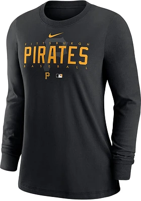 Nike Pittsburgh Pirates Womens Black Homerun LS Tee