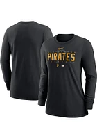 Nike Pittsburgh Pirates Womens Black Homerun LS Tee