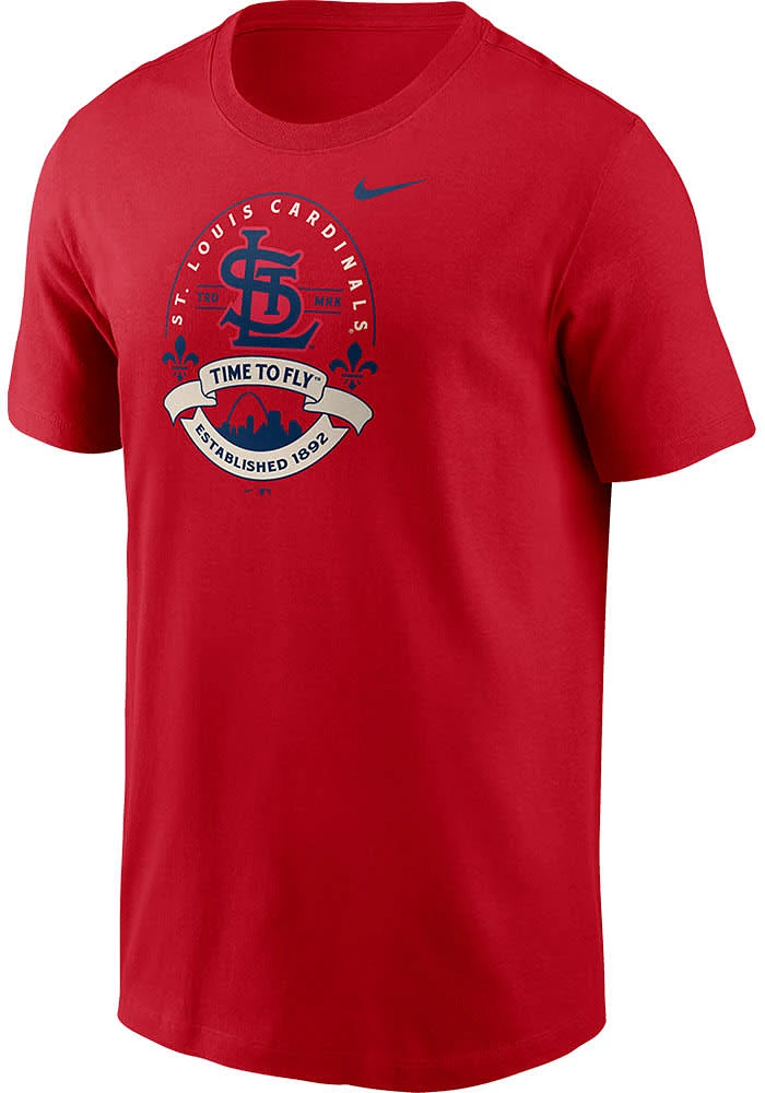 Nike St Louis Cardinals Red Local Logo Short Sleeve T Shirt