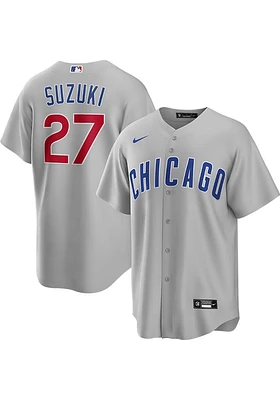 Seiya Suzuki Chicago Cubs Mens Replica Away Jersey - Grey