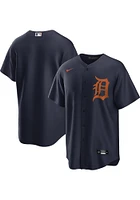 Detroit Tigers Mens Nike Replica Alt Jersey - Navy Blue