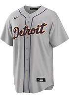 Javier Baez Detroit Tigers Mens Replica Away Jersey - Grey