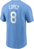 Nicky Lopez Kansas City Royals Light Blue Name And Number Short Sleeve Player T Shirt