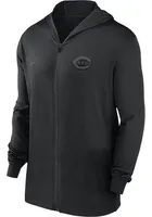 Nike Cincinnati Reds Mens Black Travel Long Sleeve Zip