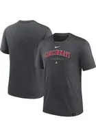 Nike Cincinnati Reds Charcoal Early Work Short Sleeve Fashion T Shirt