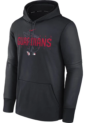 Nike Cleveland Guardians Mens Navy Blue Pregame Hood