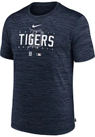 Nike Detroit Tigers Navy Blue Velocity Design Short Sleeve T Shirt