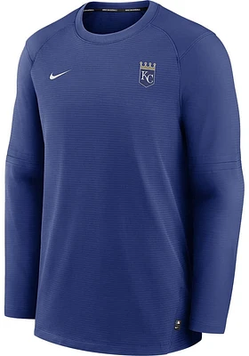 Nike Kansas City Royals Mens Blue Pregame Long Sleeve Sweatshirt
