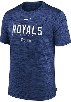 Nike Kansas City Royals Blue Velocity Design Short Sleeve T Shirt
