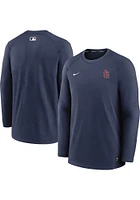 Nike St Louis Cardinals Mens Navy Blue Pregame Long Sleeve Sweatshirt