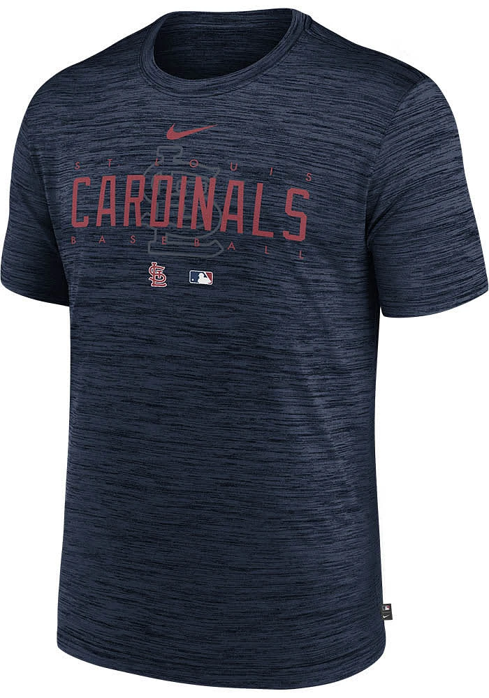 Nike St Louis Cardinals Navy Blue Velocity Design Short Sleeve T Shirt