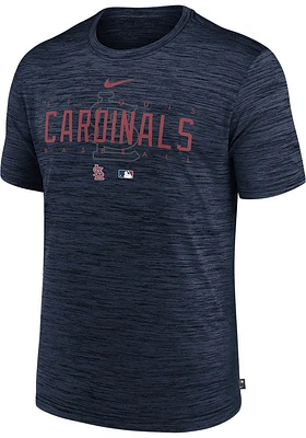 Nike St Louis Cardinals Navy Blue Velocity Design Short Sleeve T Shirt