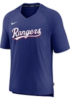 Nike Texas Rangers Blue Pregame Short Sleeve T Shirt