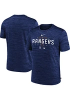 Nike Texas Rangers Blue Velocity Design Short Sleeve T Shirt