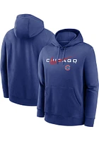 Nike Chicago Cubs Mens Blue Swoosh Neighborhood Long Sleeve Hoodie
