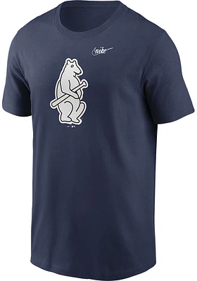 Nike Chicago Cubs Navy Blue Cooperstown Short Sleeve T Shirt