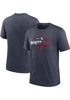Nike Chicago White Sox Navy Blue Review Slash Short Sleeve Fashion T Shirt