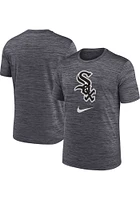 Nike Chicago White Sox Charcoal Logo Velocity Short Sleeve T Shirt