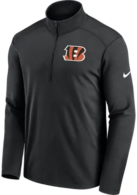 Nike Cincinnati Bengals Mens Black PACER Long Sleeve Qtr Zip Pullover