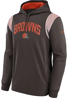 Nike Cleveland Browns Mens Brown SIDELINE TF PO Hood