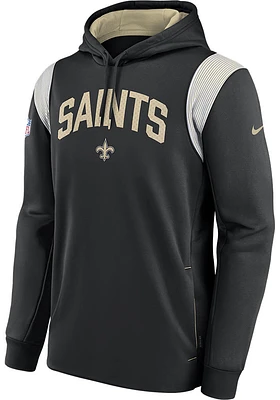 Nike New Orleans Saints Mens Black SIDELINE TF PO Hood