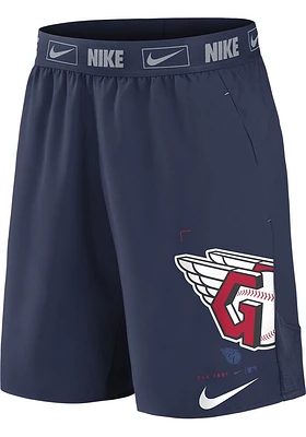 Nike Cleveland Guardians Mens Navy Blue Bold Express Shorts