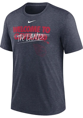 Nike Cleveland Guardians Navy Blue Home Spin Short Sleeve Fashion T Shirt