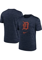 Nike Detroit Tigers Navy Blue Logo Velocity Short Sleeve T Shirt