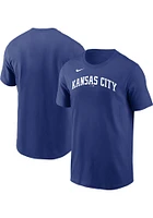 Nike Kansas City Royals Blue Alt Wordmark Short Sleeve T Shirt