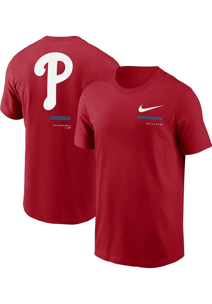 Nike Philadelphia Phillies Red Over Shoulder Short Sleeve T Shirt