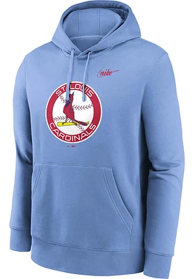 Nike St Louis Cardinals Mens Light Blue Coop Club Long Sleeve Hoodie