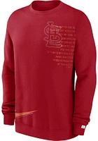 Nike St Louis Cardinals Mens Red Statement Ball Game Long Sleeve Fashion Sweatshirt