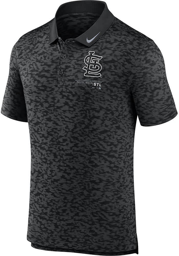 Nike St Louis Cardinals Mens Black Next Level Short Sleeve Polo