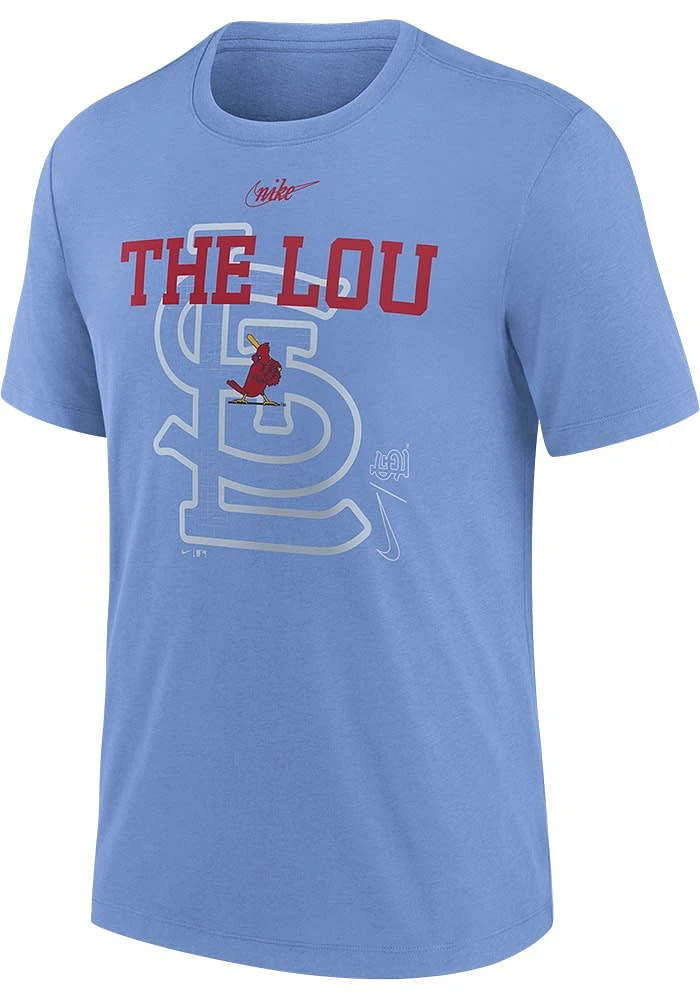 Nike St Louis Cardinals Light Blue Rewind Retro Short Sleeve Fashion T Shirt