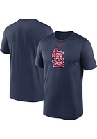 Nike St Louis Cardinals Navy Blue Large Logo Short Sleeve T Shirt