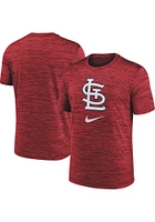 Nike St Louis Cardinals Red Logo Velocity Short Sleeve T Shirt