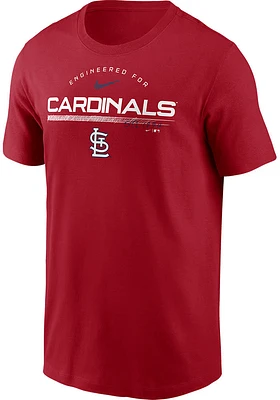Nike St Louis Cardinals Red Team Engineered Short Sleeve T Shirt